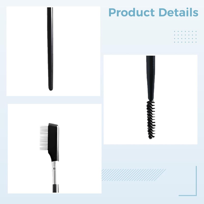 4 Pcs Eyelash Comb Set, Stainless Steel Lash Separator Tool for Mascara Clump Elimination, Steel Needle Comb for Brow Grooming, 3 Sizes - Image 4
