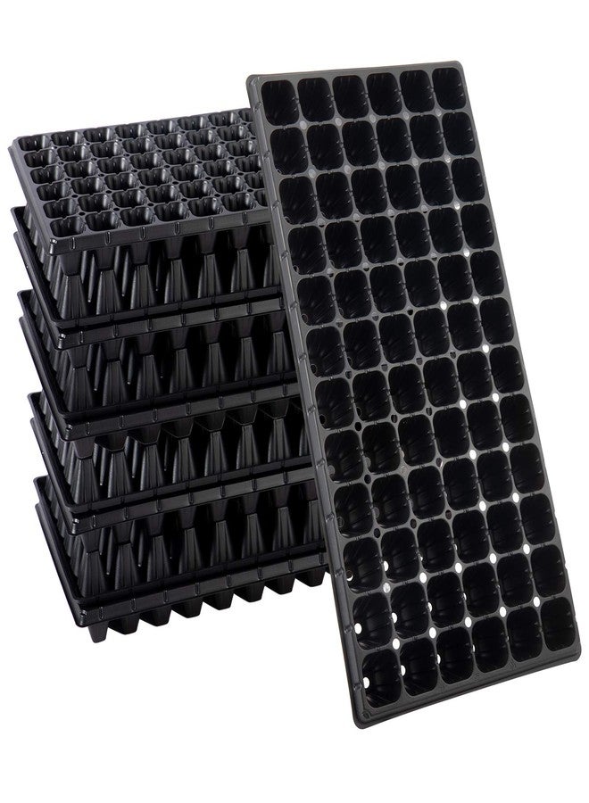Apipi 10 Pack Thickened 72 Cells Seedling Trays- BPA Free Plastic Gardening Germination Trays with Drain Holes Reusable Plant Grow Plug Trays Mini Propagator for Seeds Growing Plant Seedlings Propagation - Image 1