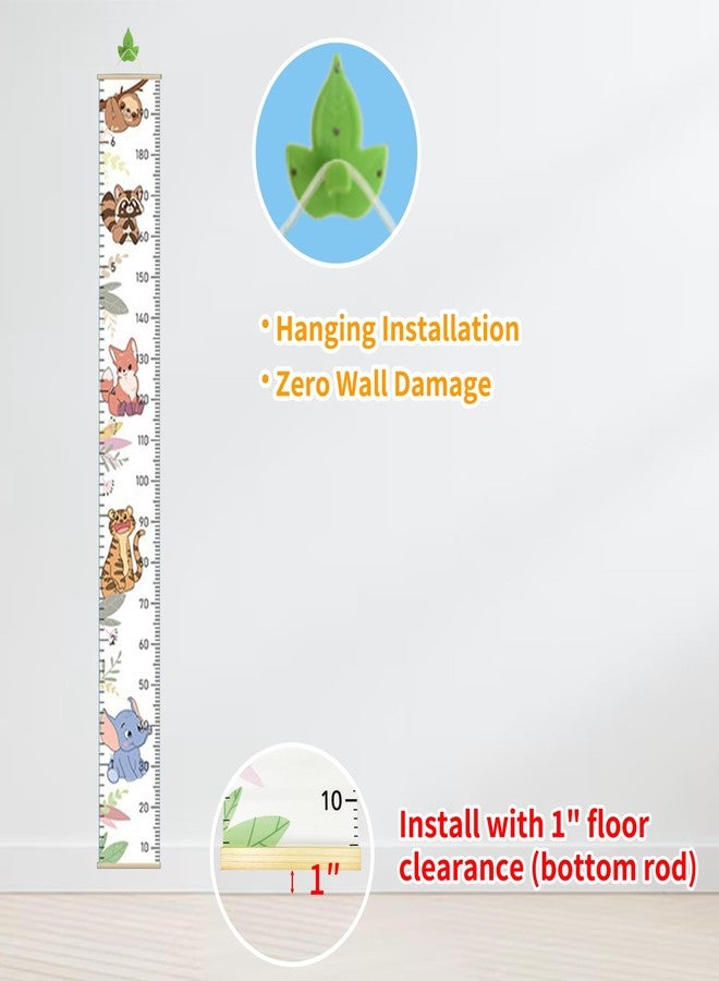 TSBSHum Wall Height Chart for Kids,Baby Growth Chart for Wall,Made of Canvas Printed with Animal Graphics,Serving as Height Measurement for Wall and Kids Room Wall Décor - Image 5