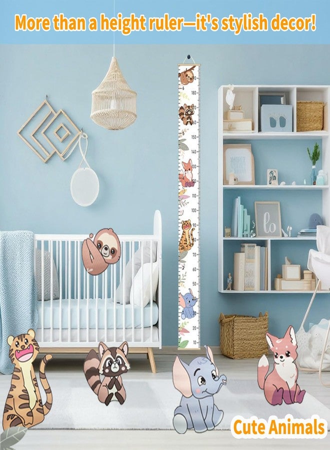 TSBSHum Wall Height Chart for Kids,Baby Growth Chart for Wall,Made of Canvas Printed with Animal Graphics,Serving as Height Measurement for Wall and Kids Room Wall Décor - Image 4