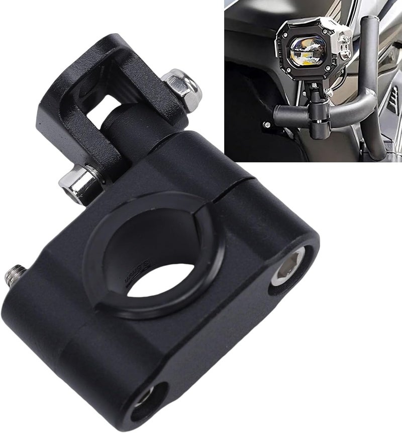 Motorcycle Spotlight Bracket 360 Degree Adjustable Light Tube Clamp Mounting Bracket for 0.7in to 1.25in ATV UTV Roll Cages - Image 5