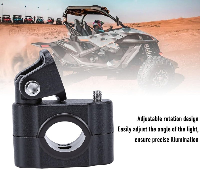 Motorcycle Spotlight Bracket 360 Degree Adjustable Light Tube Clamp Mounting Bracket for 0.7in to 1.25in ATV UTV Roll Cages - Image 3
