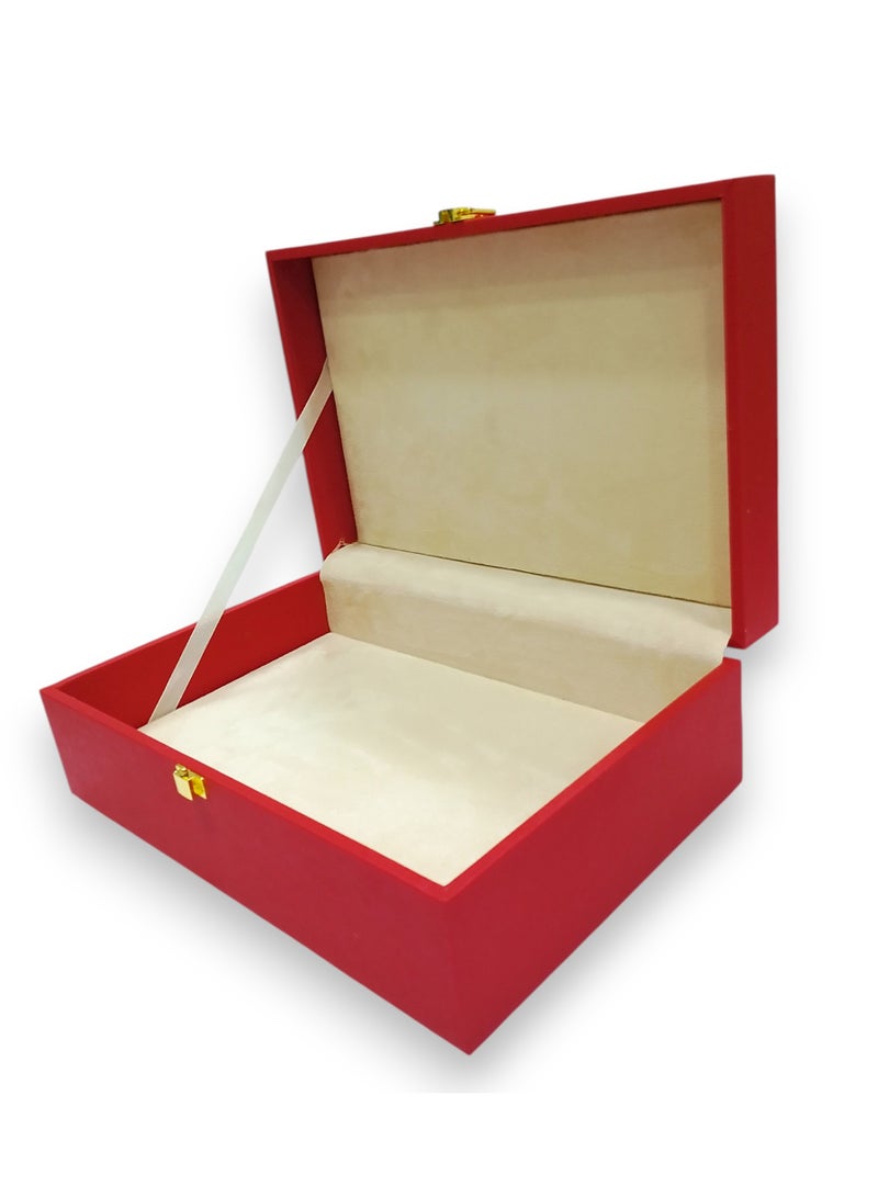 Gift Box with Gold Latch | Elegant Packaging Box | Luxury Gift Box | Jewelry Storage Box | Decorative Storage Container