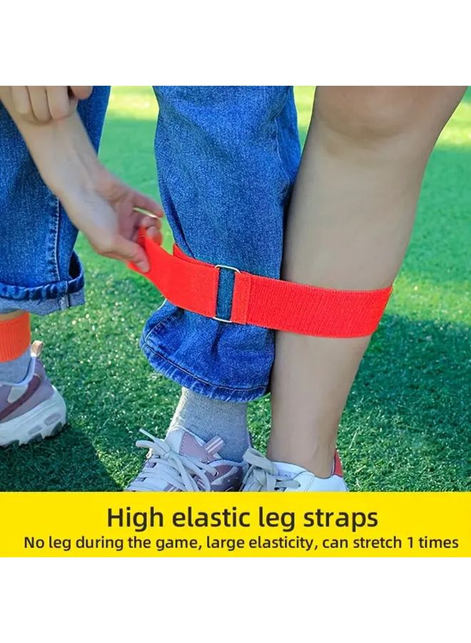 Blue 4Pcs Adjustable Three Legged Race Bands For Outdoor Team Building School Games - Image 2
