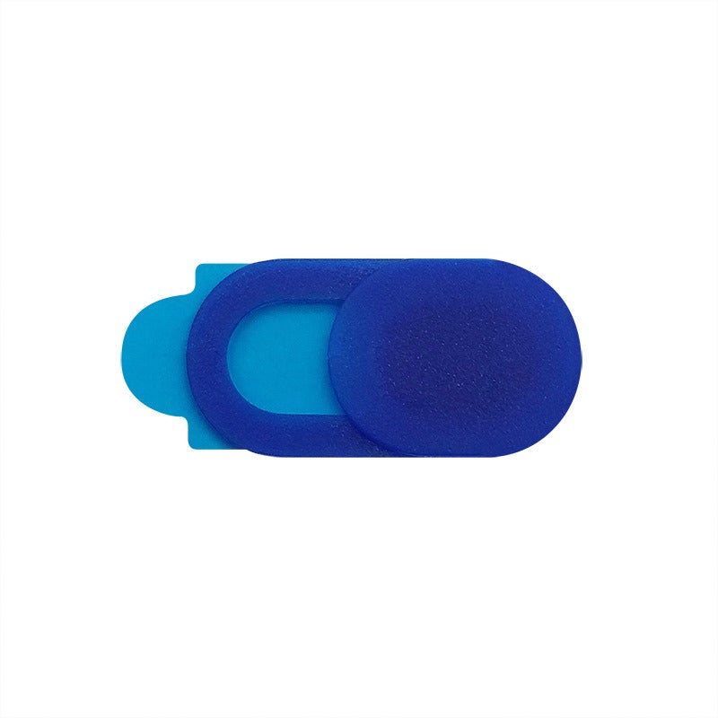Laptop Webcam Metal Cover Sticker T1 Oval-blue (naked)