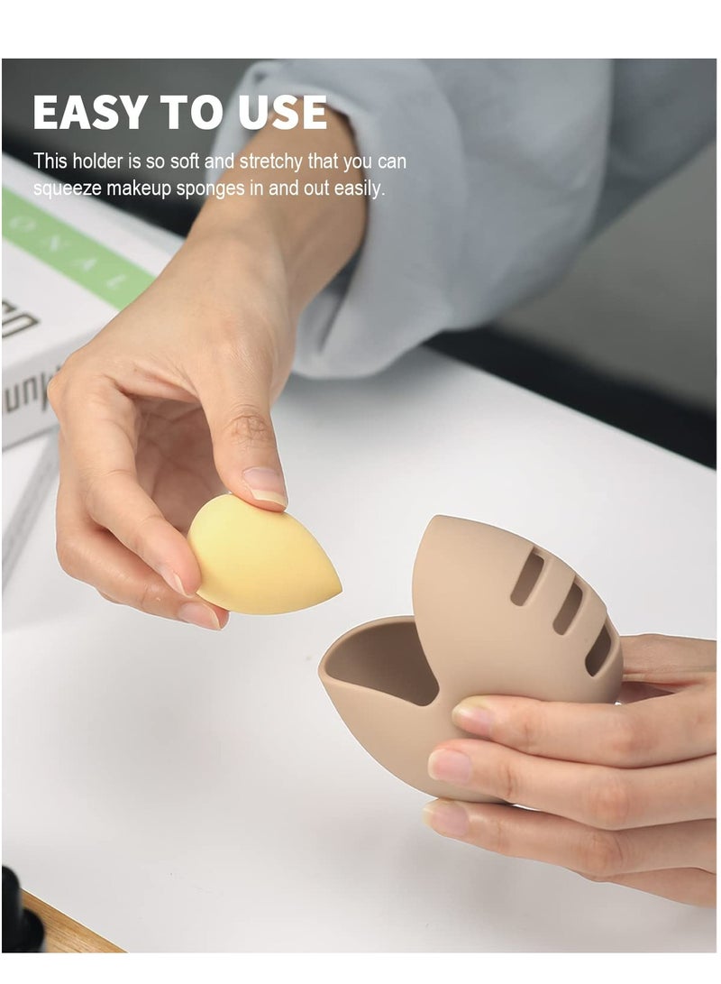 إسكدنيا حقيبة سفر إسفنجة مكياج من السيليكون قابلة للغسل مع حامل خلاط - Image 2