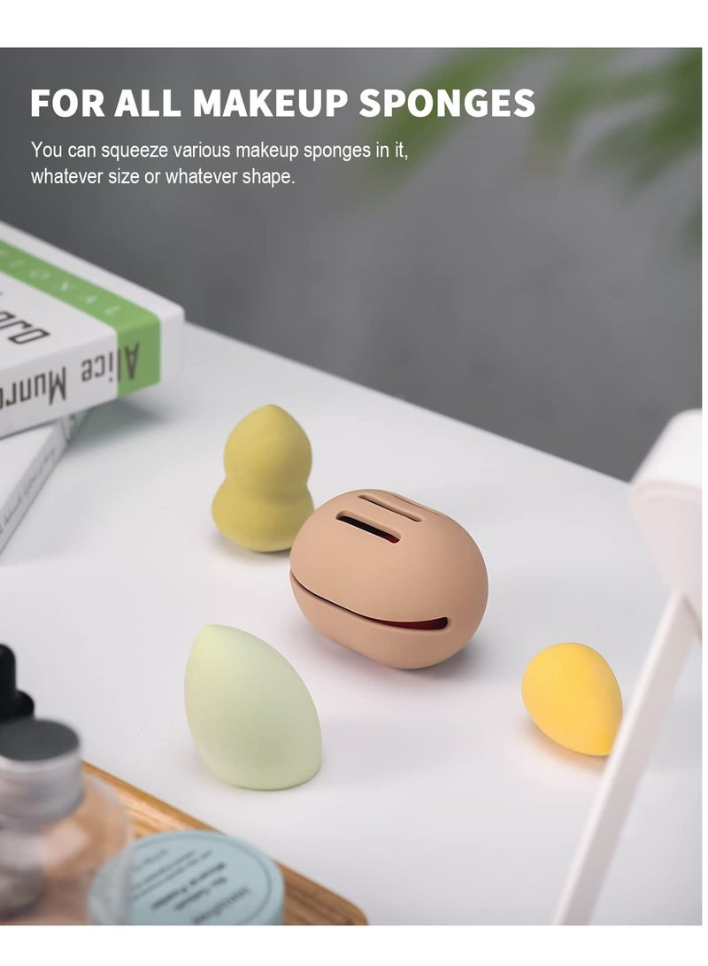 إسكدنيا حقيبة سفر إسفنجة مكياج من السيليكون قابلة للغسل مع حامل خلاط - Image 5