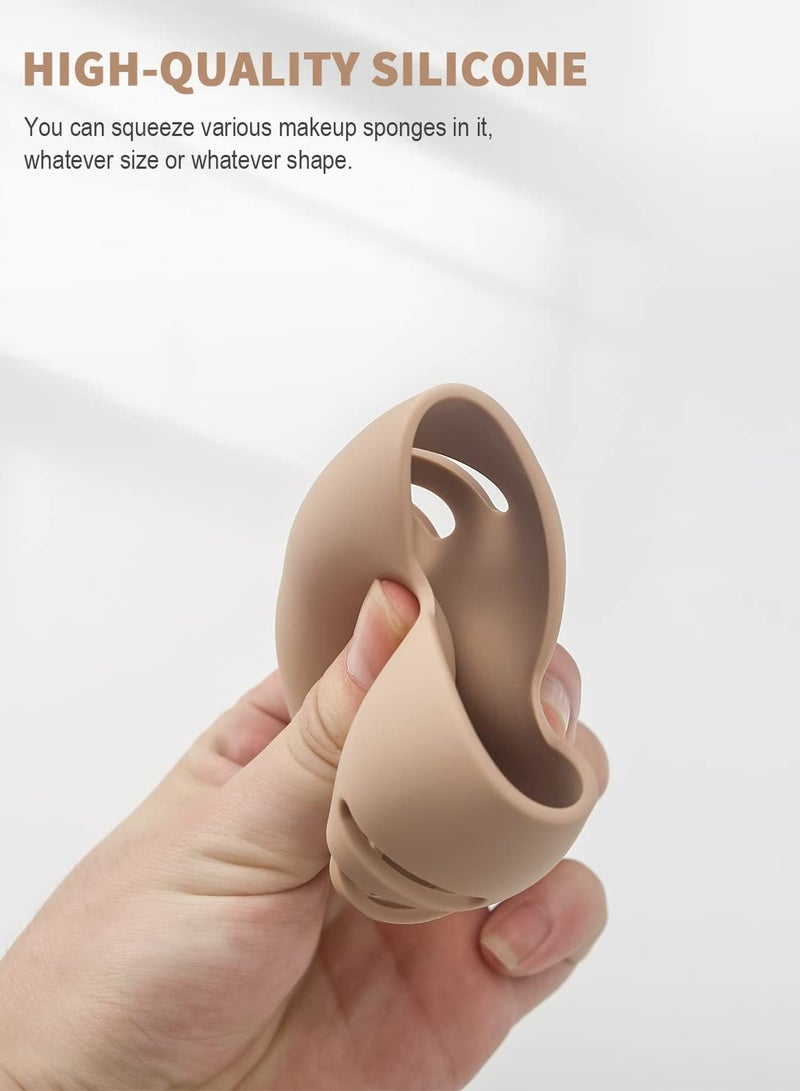 إسكدنيا حقيبة سفر إسفنجة مكياج من السيليكون قابلة للغسل مع حامل خلاط - Image 3