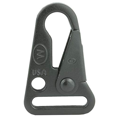 Blue Force Gear,Alloy Steel HK Style Sling Snap Hook, Black, 1 Inch Loop (P-HK-100) - Image 1