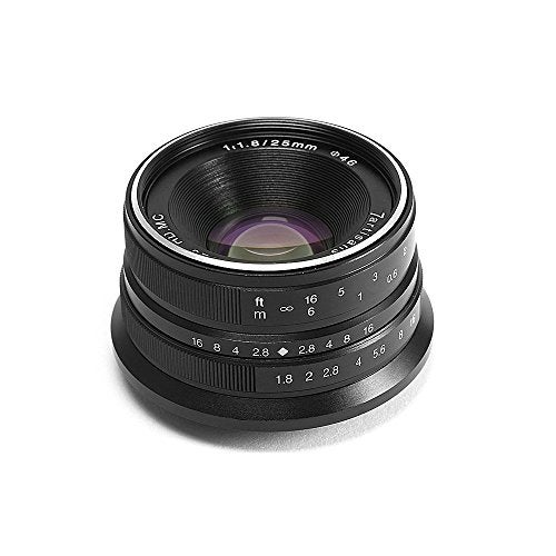 7artisans 25mm F1.8 Manual Focus Prime Fixed Lens for Olympus and Panasonic Micro Four Thirds MFT M4/3 Cameras - Black - Image 3