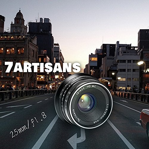 7artisans 25mm F1.8 Manual Focus Prime Fixed Lens for Olympus and Panasonic Micro Four Thirds MFT M4/3 Cameras - Black - Image 4