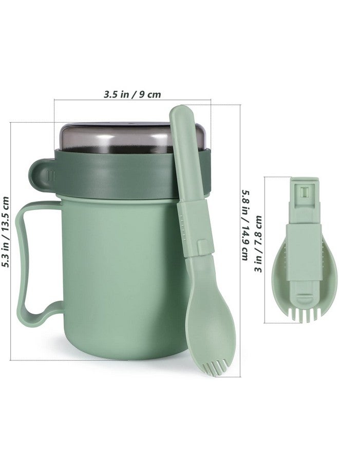 Cabilock Microwave Soup Mug With Lid And Scoop Portable Microwaveable Breakfast Cup For School Office Outdoor Travel Student - Image 3
