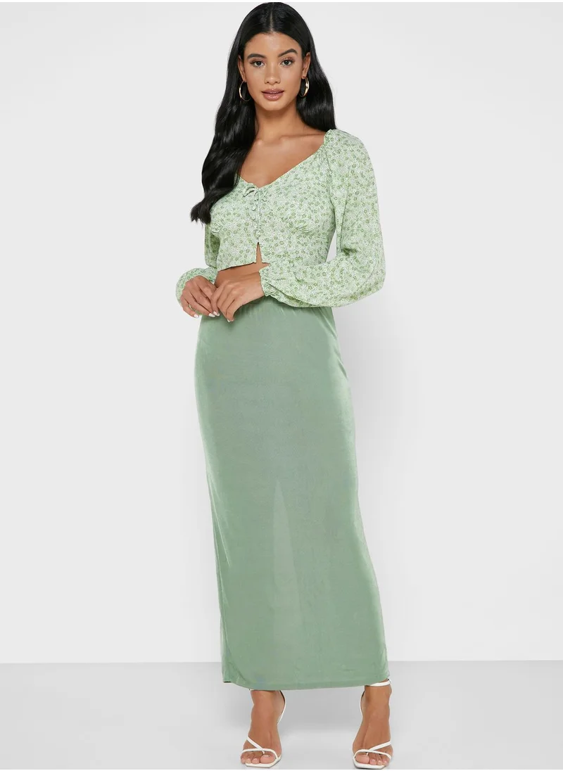Cotton On Printed V-Neck Blouse