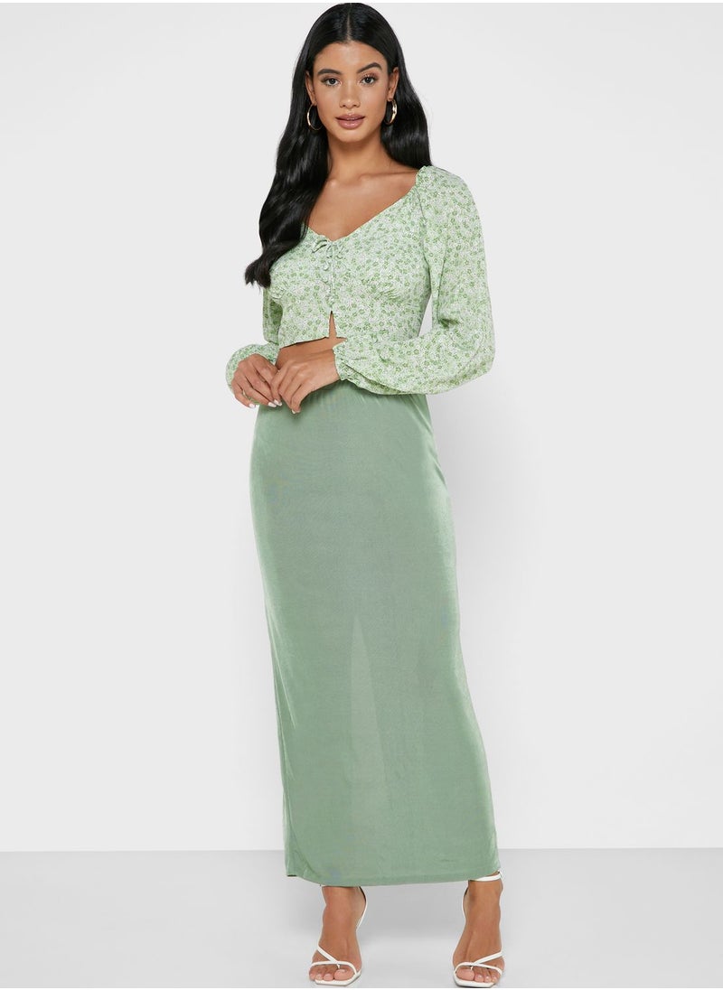 Cotton On - Printed V-Neck Blouse - Image 1