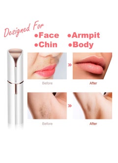 Arabest Facial Epilator for Women USB Mini Epilator, Electric Shaving Portable Bikini Epilator for Lips, Chin, Underarms, Peaches, Pom Pom Fingers, Arms, Legs and Body, Comes with Storage Bag (White)  - Image 3