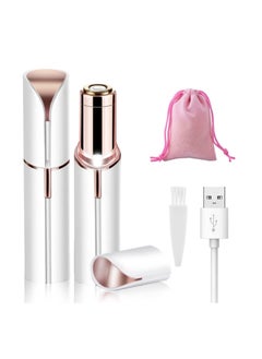 Arabest Facial Epilator for Women USB Mini Epilator, Electric Shaving Portable Bikini Epilator for Lips, Chin, Underarms, Peaches, Pom Pom Fingers, Arms, Legs and Body, Comes with Storage Bag (White)  - Image 2