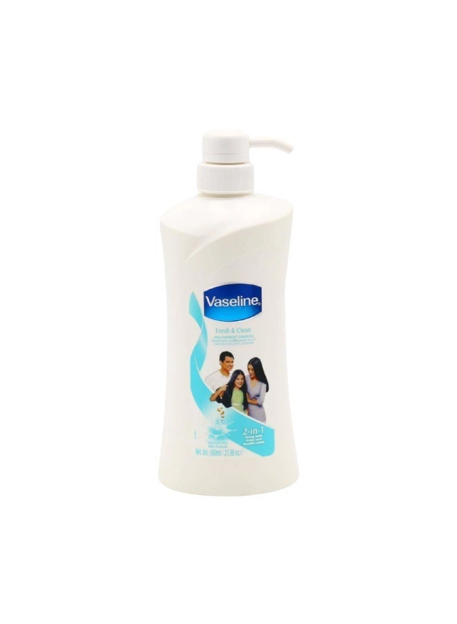 Vaseline Fresh & Clean MILK NUTRIENT SHAMPOO 2-in-1 650ml - Image 2