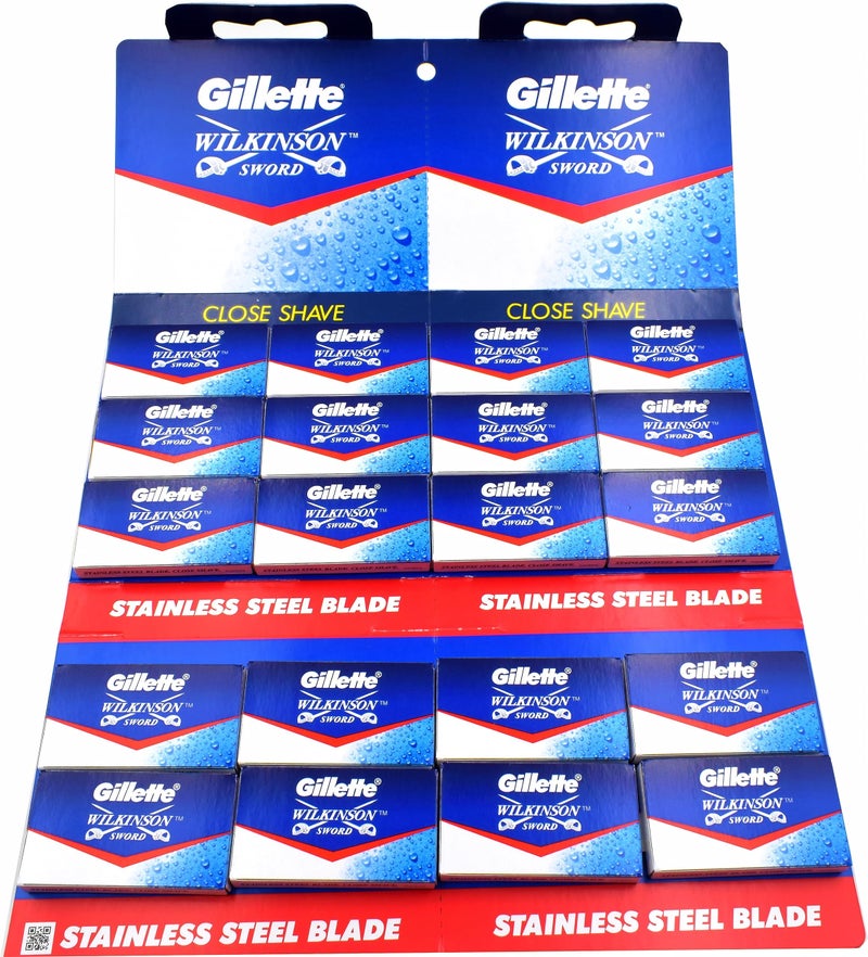 Gillette جيليت - شفرات حلاقة ويلكنسون سورد ذات الحافة المزدوجة - 100