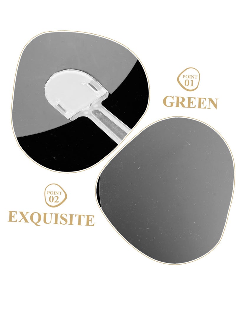 SYOSI 20 Pcs DIY Transparent Handheld Fans for Kids Personalized Wedding Decoration Blank Fans for DIY Creation Antique Design Plastic Material PVC Folding Fan for Kids Graffiti and Class Prizes  - Image 2