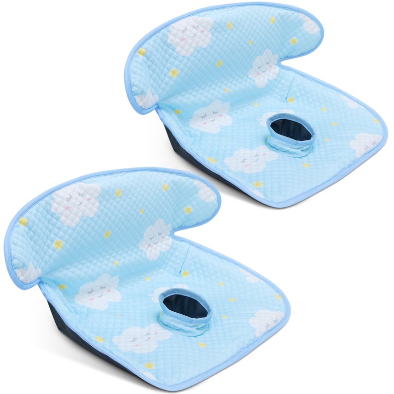 COOLBEBE Car Seat Protector for Potty Training, 2 Pack Dry Waterproof Car Seat Liner Toilet Training for Baby Infant Toddler, Piddle Pads Cover Car Seat Pad for Strollers & Carseat (Blue,2PC) - Image 1