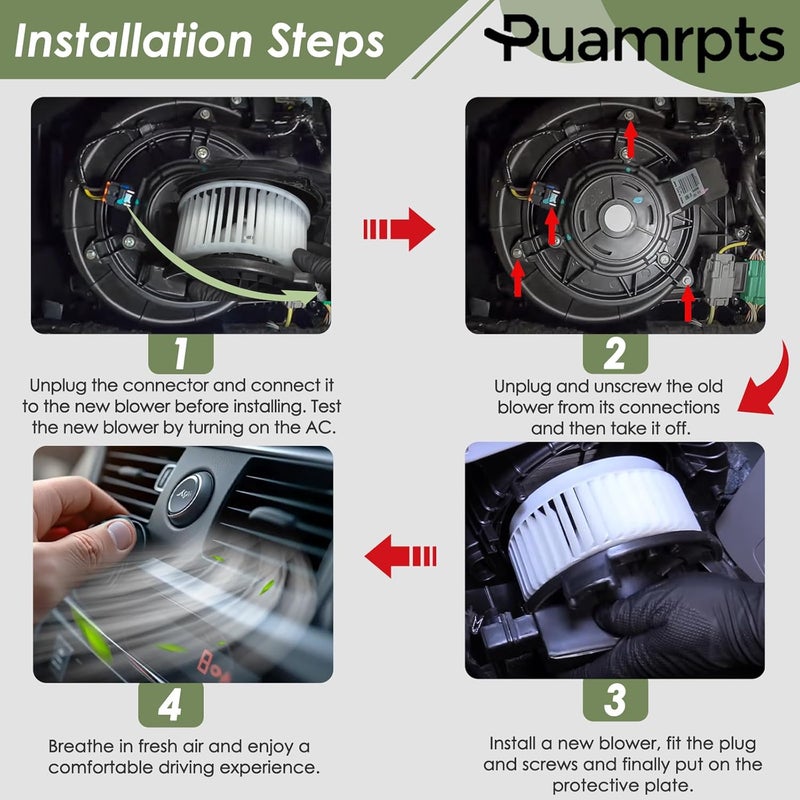 PUAMRPTS AC Heater Blower Motor for Buick, Chevy, Cadillac Vehicles - Image 5