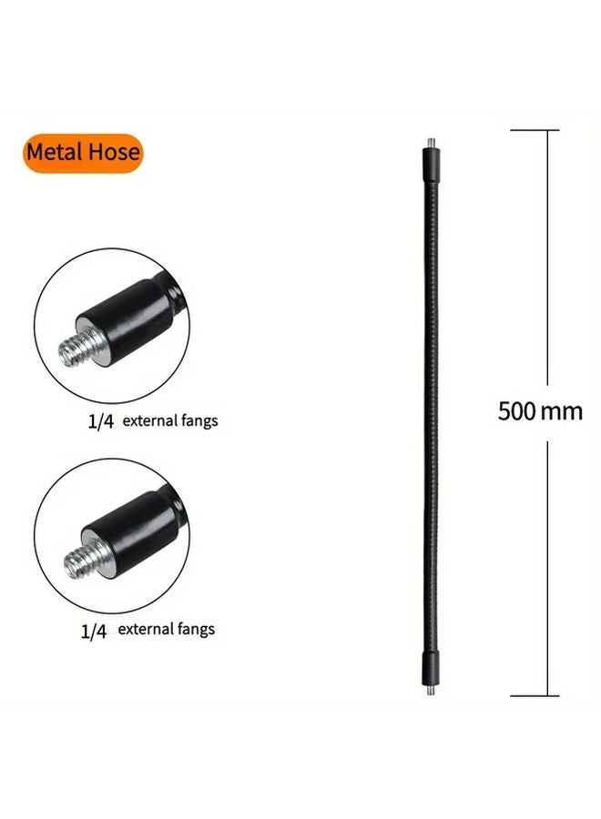 500mm Flexible Iron Gooseneck Camera Mount With Ball Head Overhead Phone Clamp - Image 1