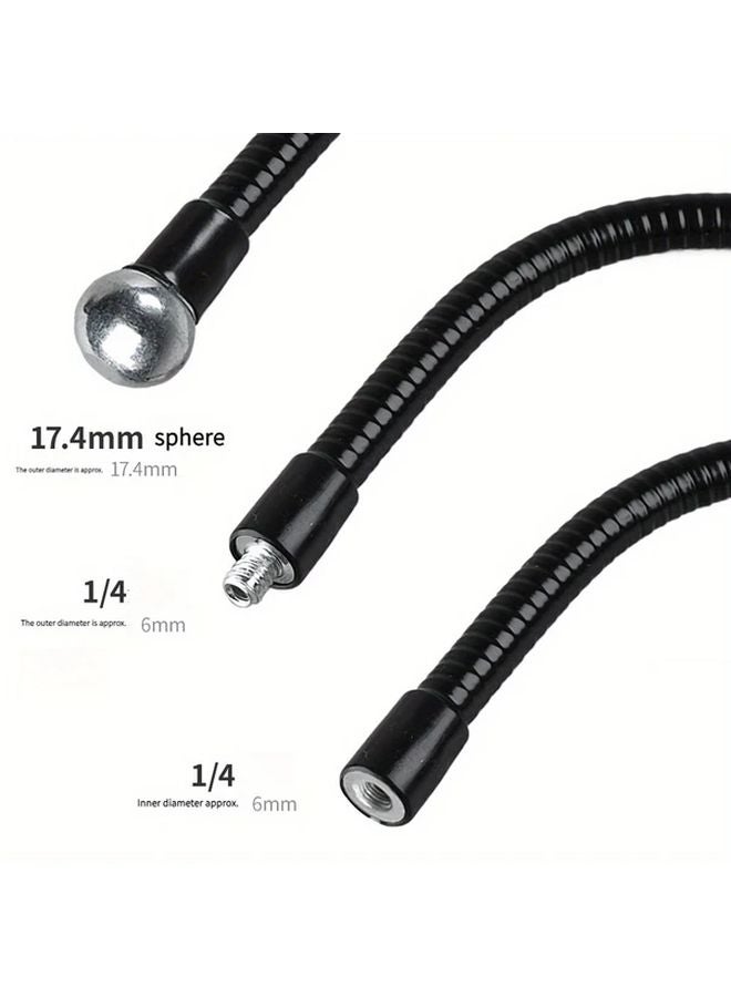 500mm Flexible Iron Gooseneck Camera Mount With Ball Head Overhead Phone Clamp - Image 5