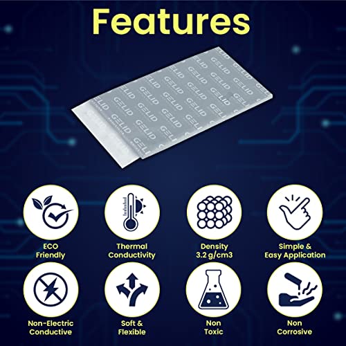 Gelid Solutions GP-Extreme Thermal Pad 80 x 40 x 1.0 mm Excellent Heat Conduction, Ideal Gap Filler Easy Installation Thermal Conductivity 12W - Image 2
