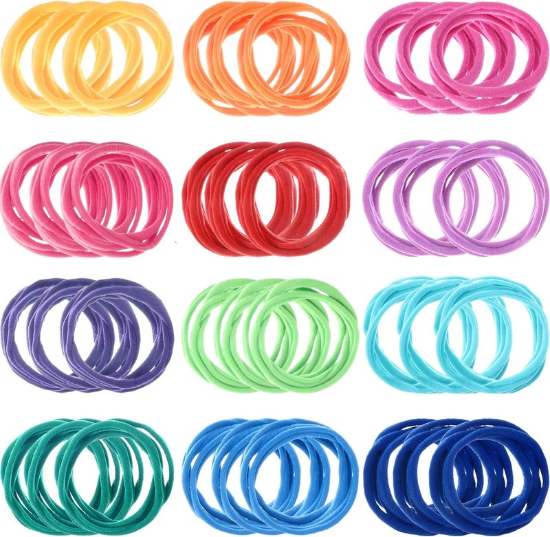 Shappy 288 Pcs Weaving Loom Loops 12 Colors 7 Inch Potholder Weaving Loops Rainbow Flexible Loom Kit Elastic for DIY Crafts - Image 1