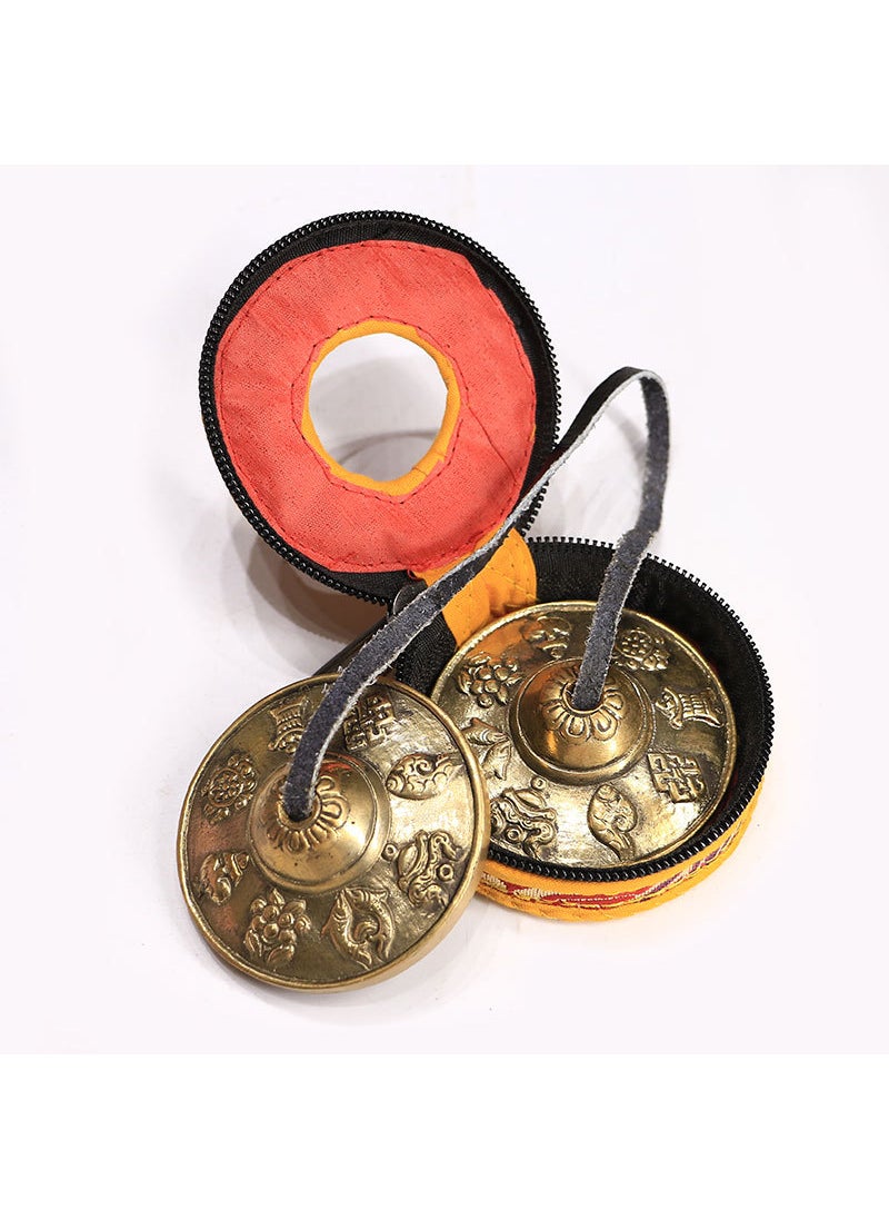 Handcrafted Tibetan Tingsha Cymbals Meditation Bell Lucky eight treasures + bell sleeves (hand-sewn, random colors) - pzsku/Z44492775EF04C25D62A1Z/45/_/1731523972/dd63d9d9-5302-4849-9db5-fa3a658a4c53