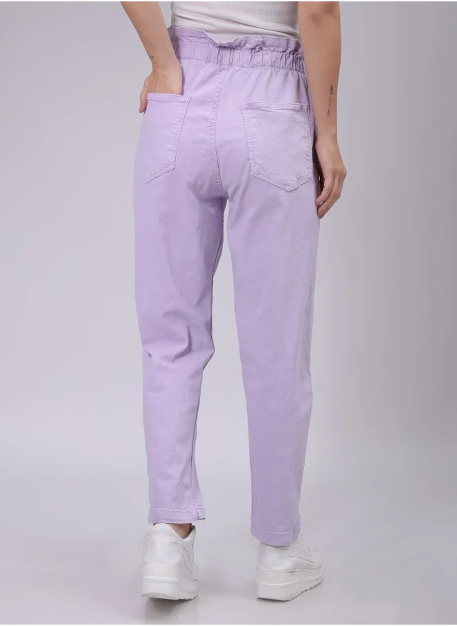 مرفوعة Women Regular Purple Jeans