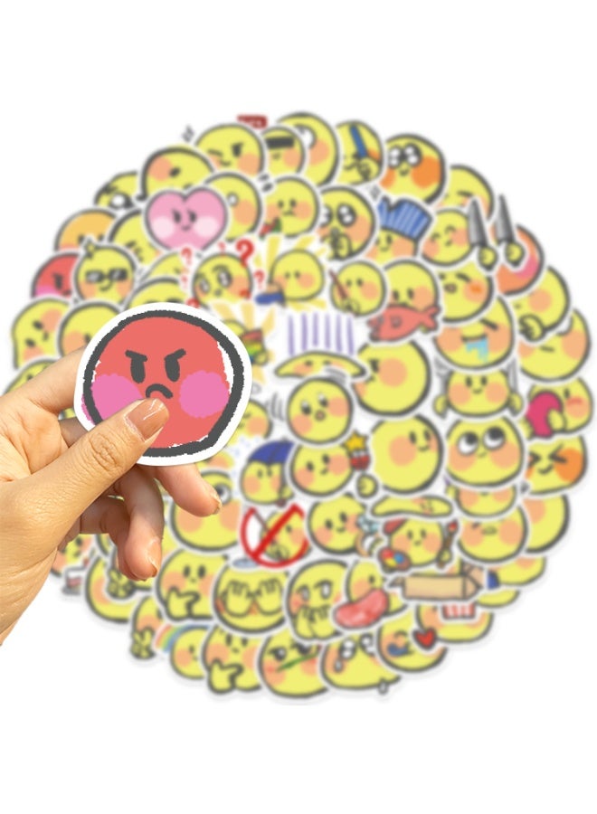 NIBEMINENT 160 Pcs Emoji Expression Deco Kit Waterproof Stickers, High Definition Printing Bright Colors, Suitable for Laptop Skateboard Luggage Water Bottle Guitar DIY - Image 3