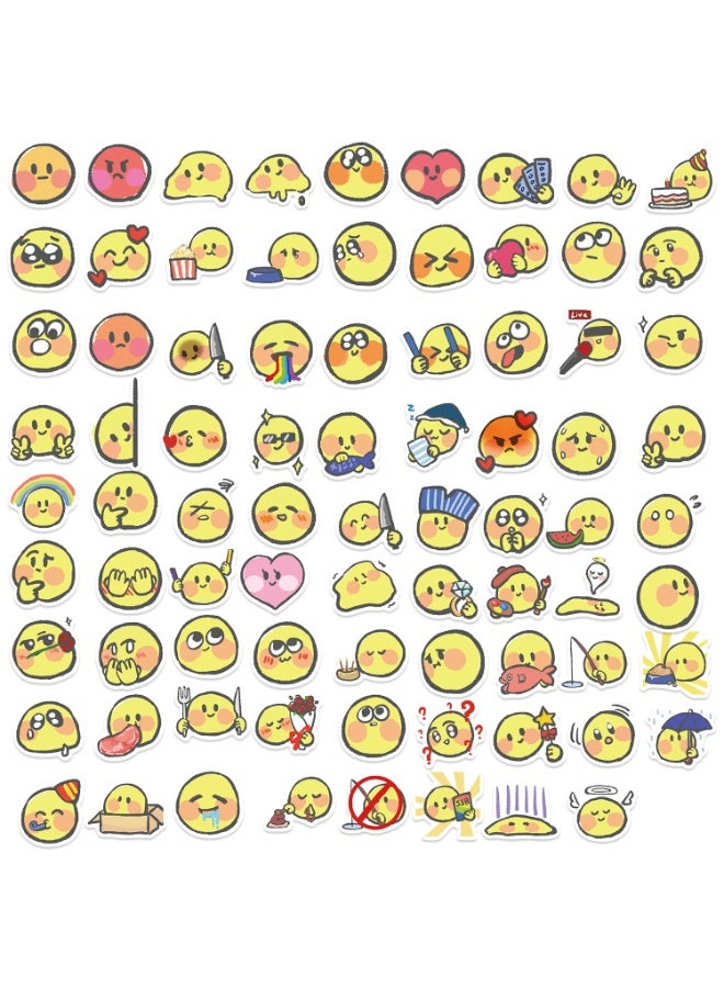 NIBEMINENT 160 Pcs Emoji Expression Deco Kit Waterproof Stickers, High Definition Printing Bright Colors, Suitable for Laptop Skateboard Luggage Water Bottle Guitar DIY - Image 2