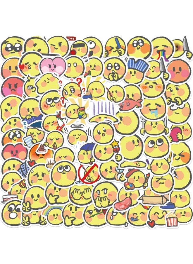 NIBEMINENT 160 Pcs Emoji Expression Deco Kit Waterproof Stickers, High Definition Printing Bright Colors, Suitable for Laptop Skateboard Luggage Water Bottle Guitar DIY - Image 1