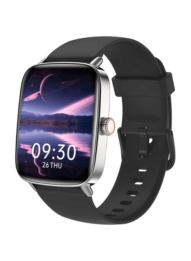 ibsun 1.85 inch Smart Watch for Men and Women, Bluetooth Call Fitness Tracker, Heart Rate, SpO2, Sleep Monitor, 100+ Sports, Black - Image 1