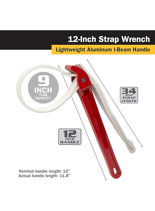 TITAN 21315 12-Inch Strap Wrench, 12" Handle - Image 2