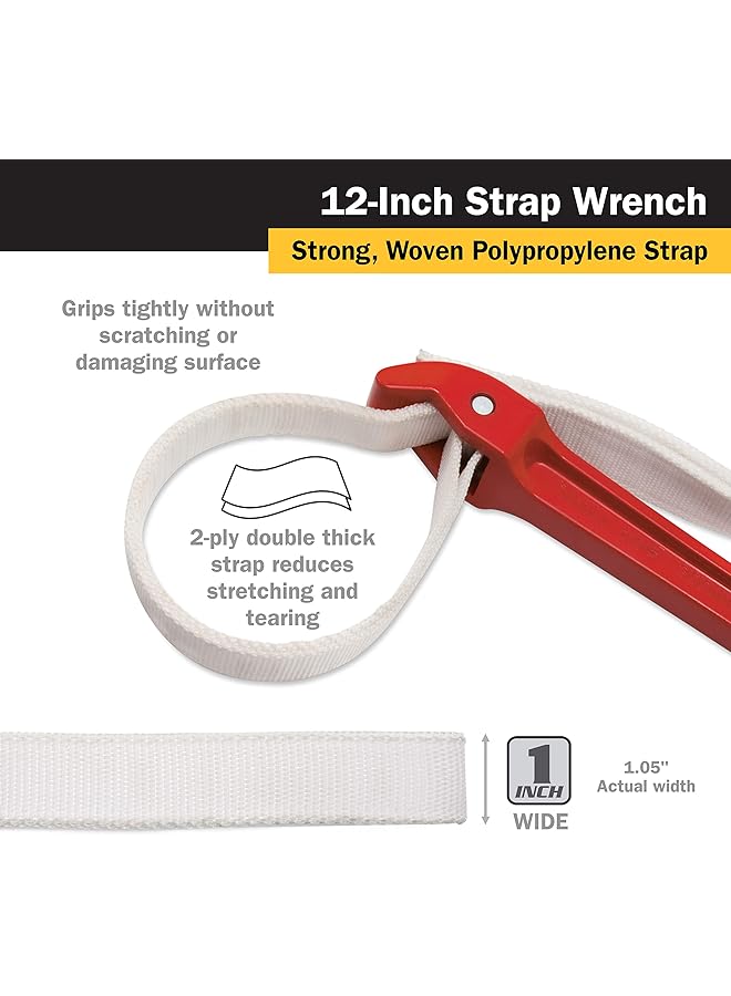 TITAN 21315 12-Inch Strap Wrench, 12" Handle - Image 3