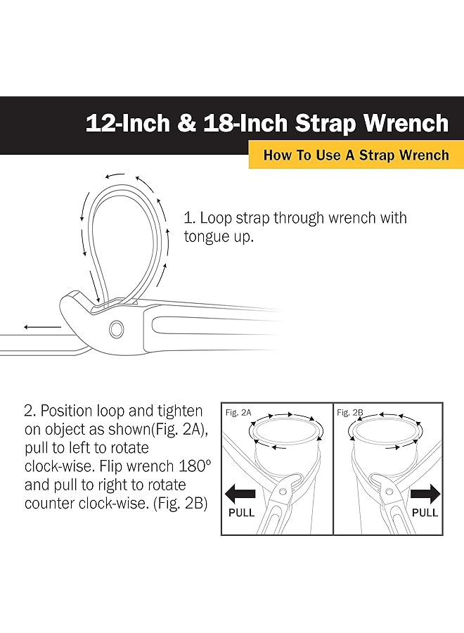 TITAN 21315 12-Inch Strap Wrench, 12" Handle - Image 5