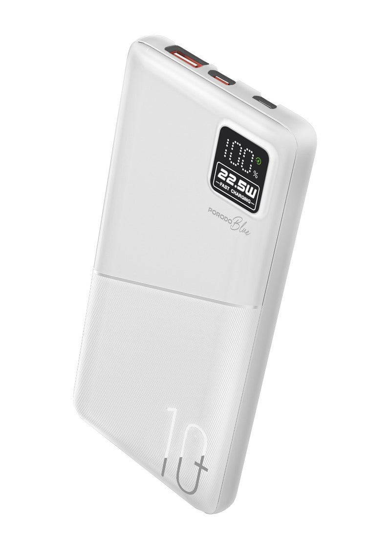 بورودو بنك طاقة بسعة 10000 مللي أمبير 20 واط PD و22.5 واط QC للشحن السريع، شاحن محمول مع USB-C وUSB-A، حزمة بطارية للشحن السريع لجهاز iPad Pro، iPhone 17 Series، Galaxy S25U. - Image 1