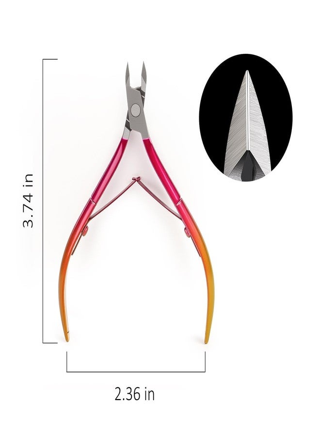 Cmetta Cuticle Nipper, Polished Coated Durable Trimmer, Nail Clipper with Fine Edge, Comfort Grip Cuticle Cutter and Remover Tool Kit for Nail Care (Rose-1 PACK) - Image 2