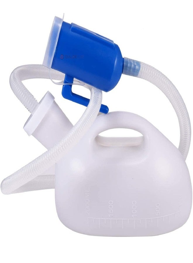 DIALDRCARE Portable Reusable Urinal for Men 2000ML Emergency Urine Collection for Hospital Camping Car Travel (White) - Image 1