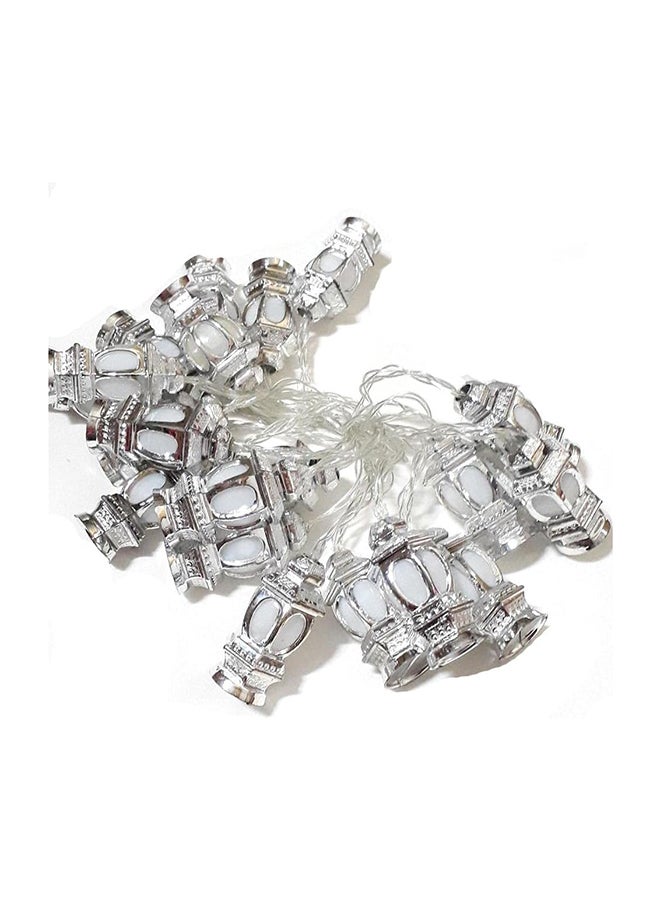 Mtx Ramadan Lanterns Decoration Rope 5m 20 Light Up Lantern 220110v Silver
