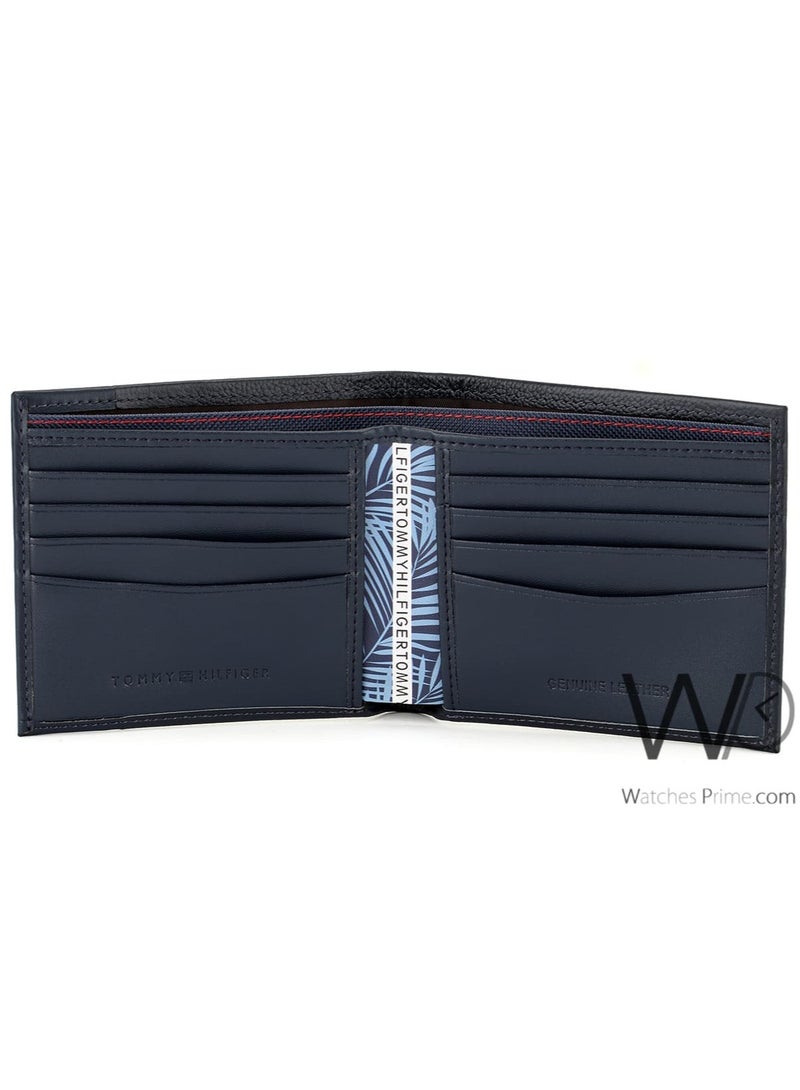 Tommy Icons محفظة ماركة تومي هيلفيغر للرجال جلد طبيعي كحلي - Image 3