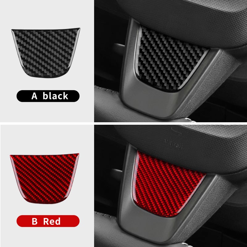 لـ Seat Ibiza 6j 2012 2013 2014 ملصق ألياف الكربون الحقيقية الناعم لتزيين إطار أسفل ووسط عجلة القيادة للسيارة LHD RHD - Image 4