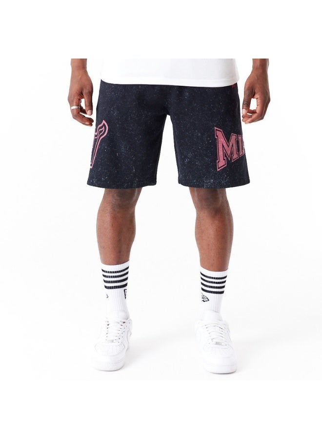 NEW ERA شورت NBA المغسول مياهي أسود - Image 2