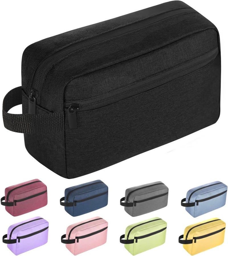 حقيبة إيكرامسي للسفر ( Travel Toiletry Bag)، حقيبة لوازم النظافة للنساء والرجال، مزودة بحامل، لوازم تجميل، إكسسوارات سفر للنساء والرجال، لون أسود - Image 1