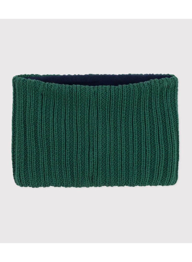 Petit Bateau Children's fleece-lined knitted snood - Image 1