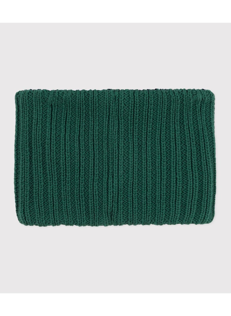 Petit Bateau Children's fleece-lined knitted snood - Image 2