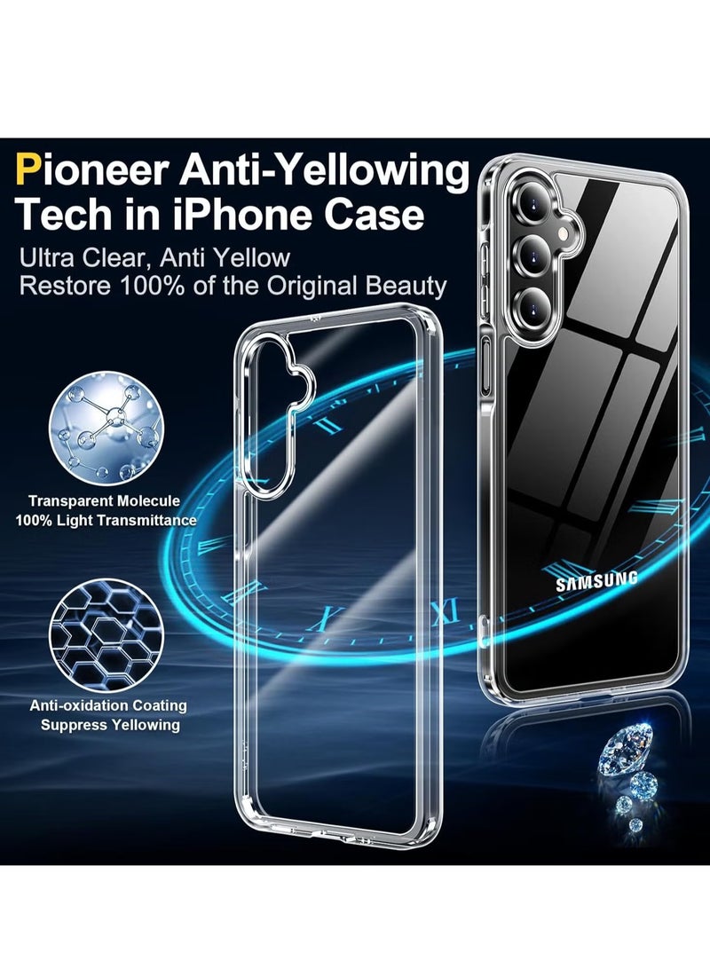 ELTRAZONE Samsung Galaxy A16 Clear Case with Anti-Yellowing Shockproof Bumper, Screen Protector (9H Hardness Clear Glass), and 3-in-1 Camera Lens Protector for Galaxy A16 5G - Image 5