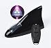 KAGOR Shark Fin Warning Light not Antenna Solar Power 18 LED 8 Mode Car Roof Lamp Aerial Base Magnetic Mount Waterproof Shark Fin Replacement for Car with Remote Control Black - Image 2